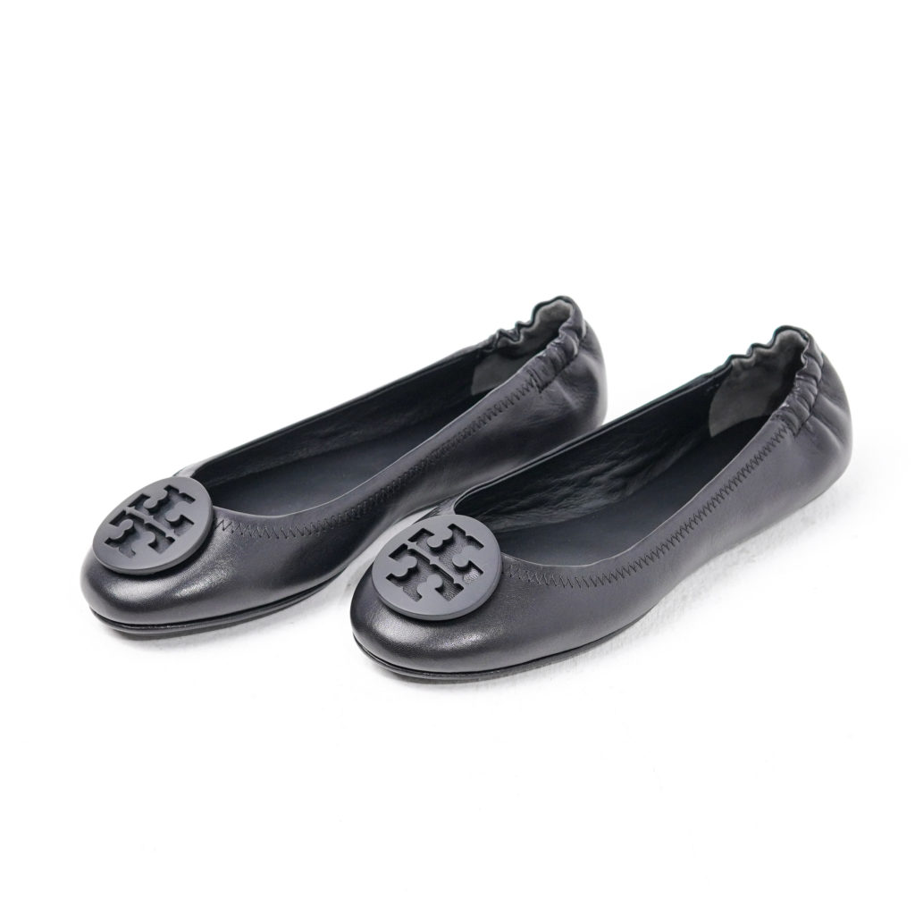 Sepatu TORY BURCH MINNIE BALLERINA BLACK 100% ORIGINAL - HYPESNEAKER.ID