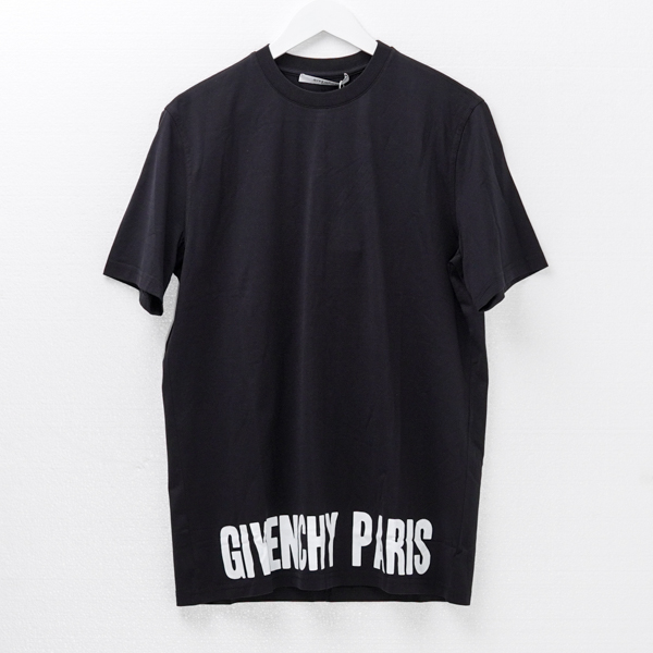 Kaos GIVENCHY PARIS BOTTOM LOGO WHITE BLACK Tshirt 100% ORIGINAL ...