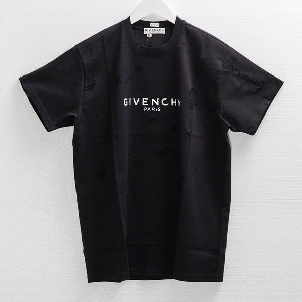 Kaos GIVENCHY BLURRED DISTRESSED BLACK 100% ORIGINAL - HYPESNEAKER.ID