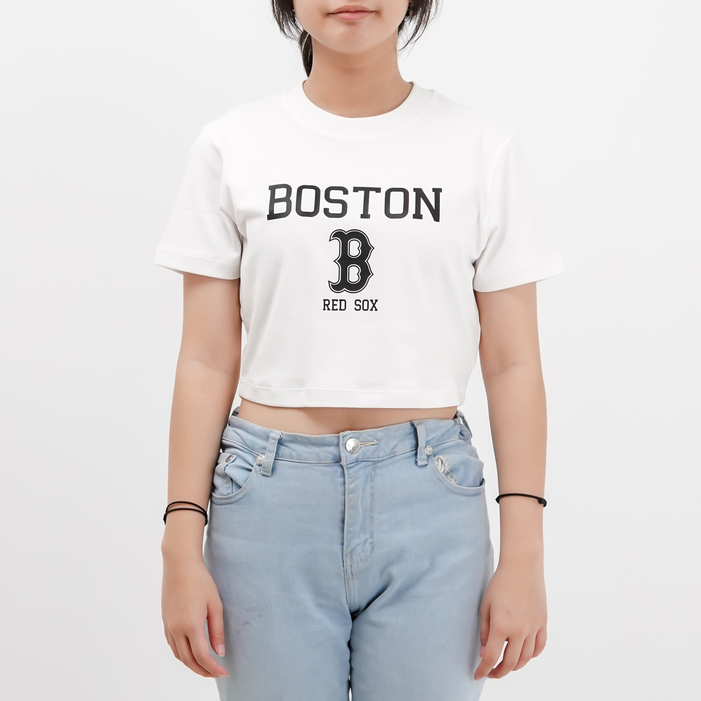 Kaos MLB LIKE NY PURPLE BLACK CROP TOP Tshirt 100% ORIGINAL - HYPESNEAKER.ID