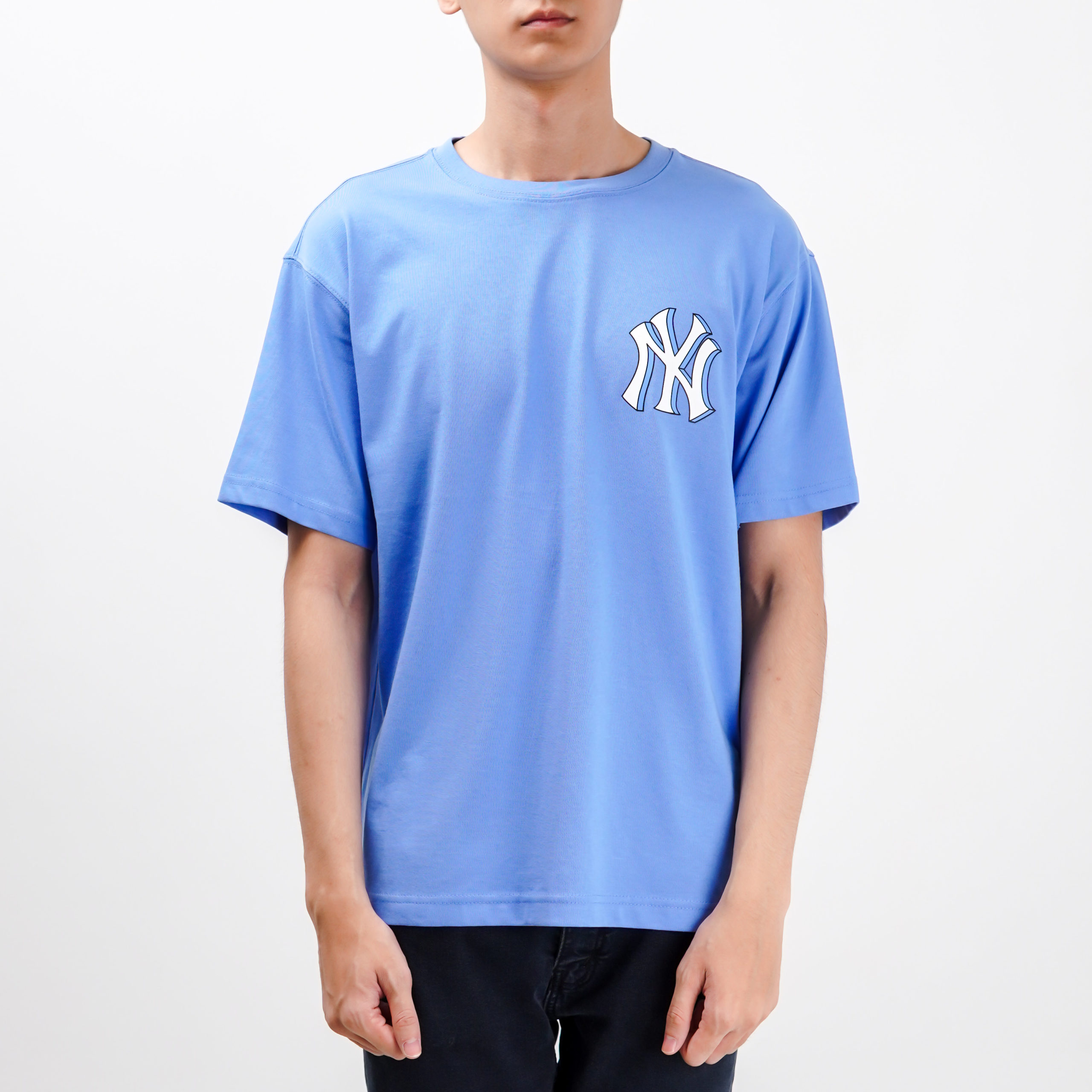 Kaos MLB NY BACK WHITE BLACK Tshirt 100% ORIGINAL - HYPESNEAKER.ID