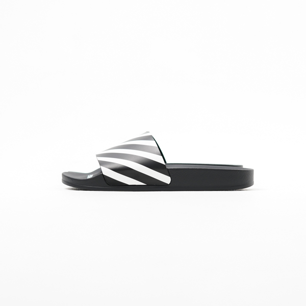 Off white spray online striped slides