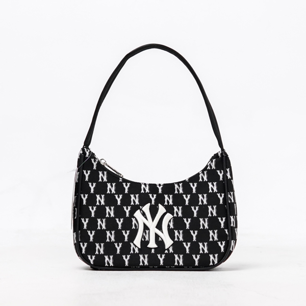 Tas MLB NY FUR WHITE BLACK HOBO BAG 100% AUTHENTIC - HYPESNEAKER.ID