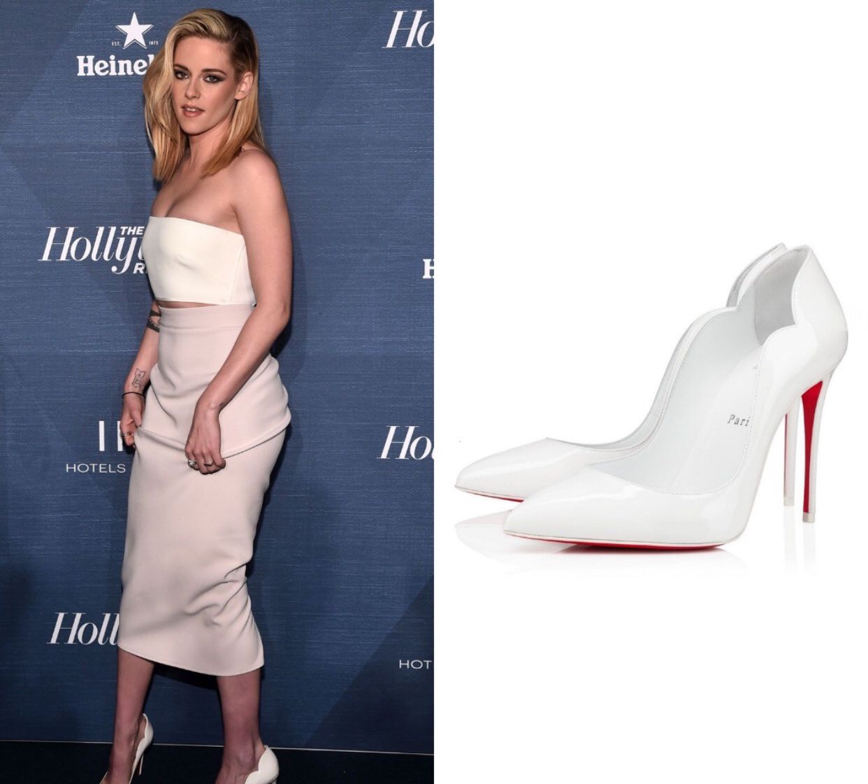 Kristen Stewart Used Christian Louboutin white Heels