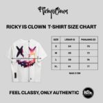 RICKY IS CLOWN SIZE CHART TSHIRT