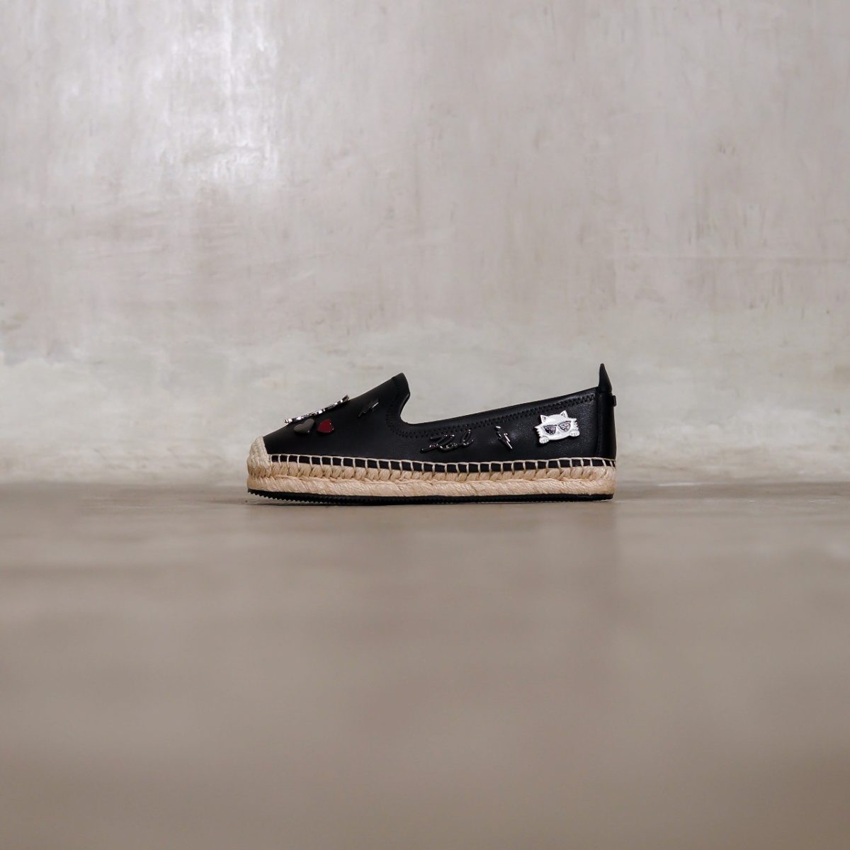 KARL LAGERFELD BLACK ESPADRILLES