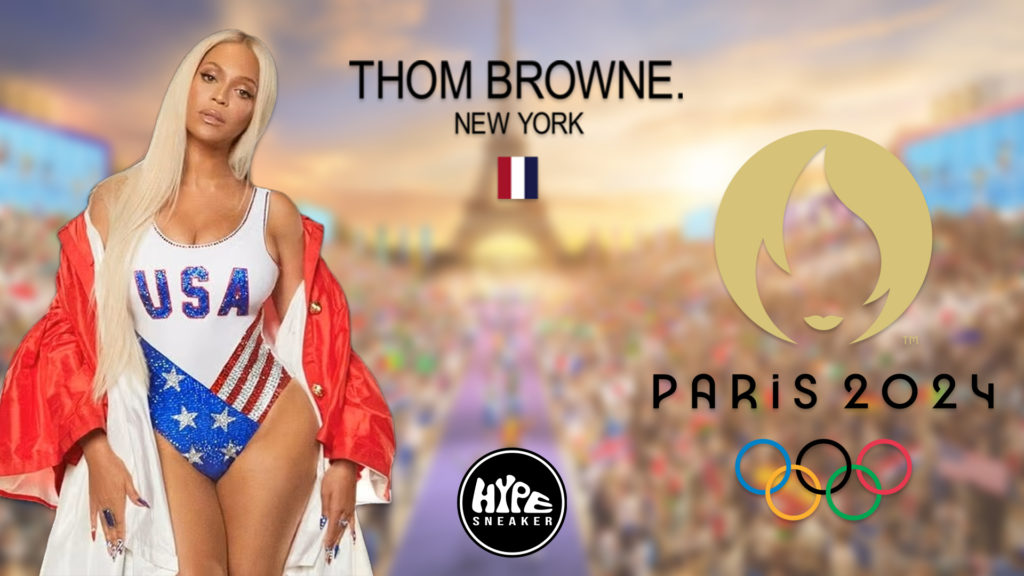 artis hollywood yang memakai busana brand thom browne di olympic games paris 2024