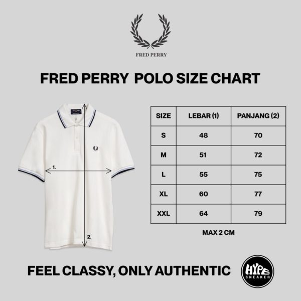 SIZE CHART FRED PERRY