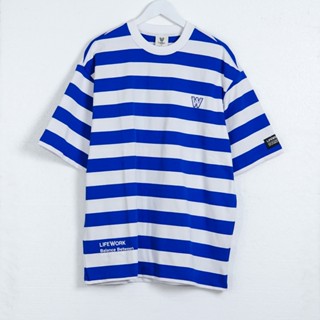 LIFE WORK STRIP BLUE TSHIRT