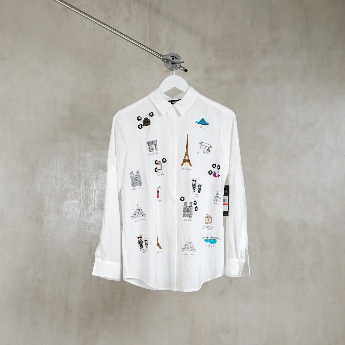 KARL LAGERFELD WHITE LONG SHIRT