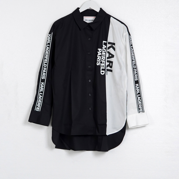 KARL LAGERFELD BLACK WHITE LONG SHIRT