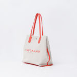 LONGCHAMP ORANGE GREY TOTE BAG