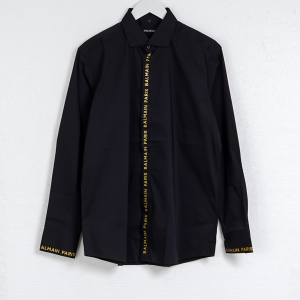 BALMAIN BLACK LONG SHIRT