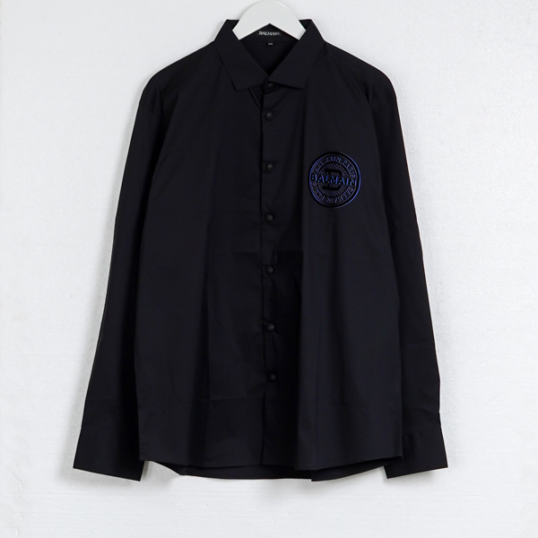 BALMAIN BLACK LONG SHIRT