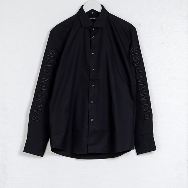 BALMAIN BLACK LONG SHIRT