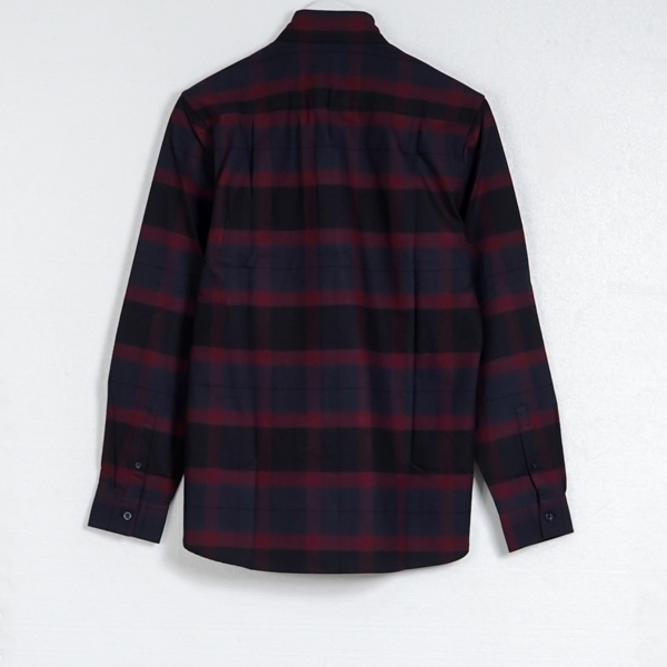 FRED PERRY BLUE RED LONG SHIRT