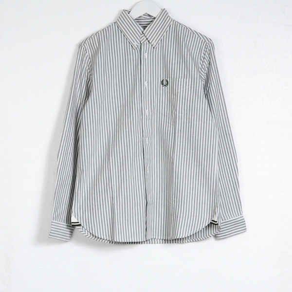 FRED PERRY WHITE NAVY LONG SHIRT