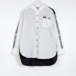 KARL LAGERFELD WHITE BLACK LONG SHIRT