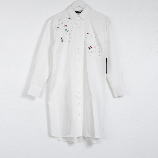 KARL LAGERFELD WHITE LONG SHIRT