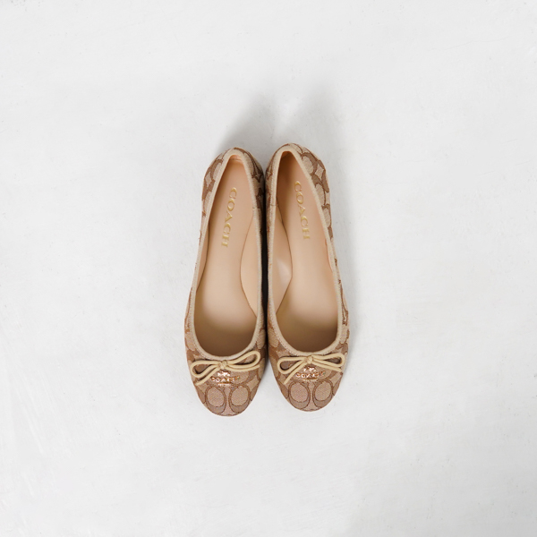 COACH BROWN FLAT SHOES