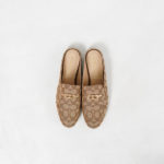 COACH BROWN SLIP ON MULES