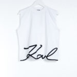 KARL LAGERFELD WHITE CROP TOP