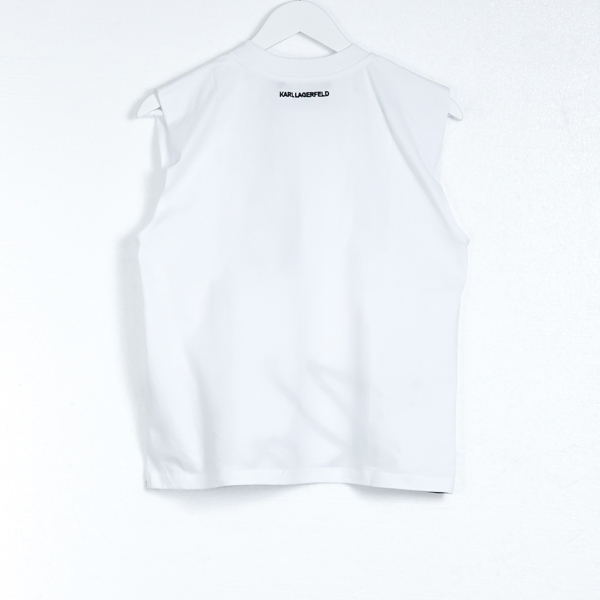 KARL LAGERFELD WHITE CROP TOP