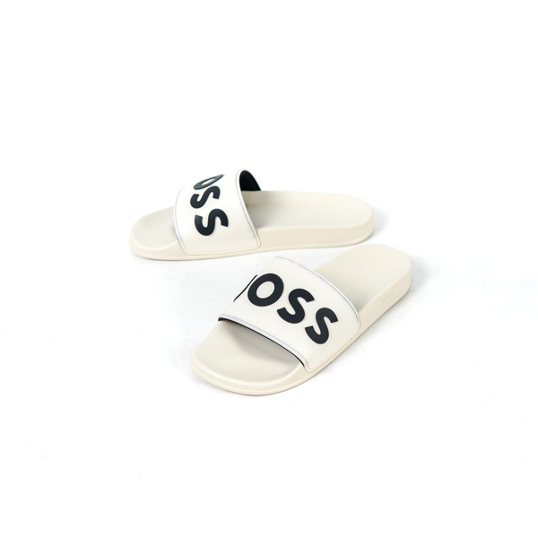 HUGO BOSS WHITE SLIDE