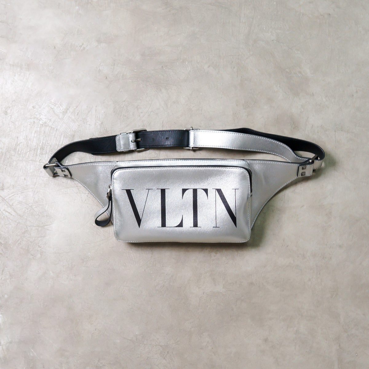 VALENTINO SILVER WAIST BAG