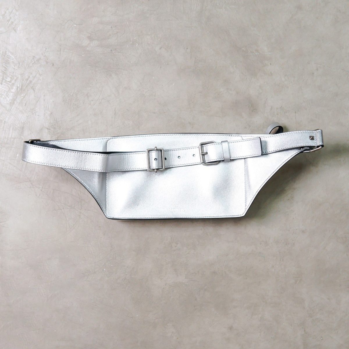 VALENTINO SILVER WAIST BAG