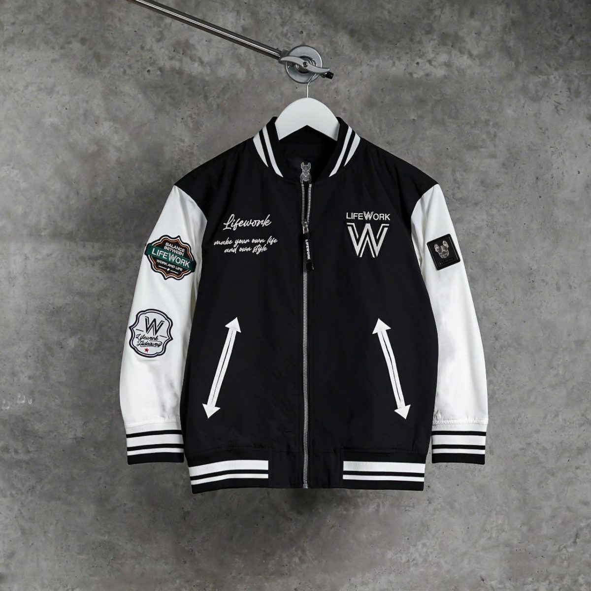 LIFE WORK BLACK WHITE JACKET