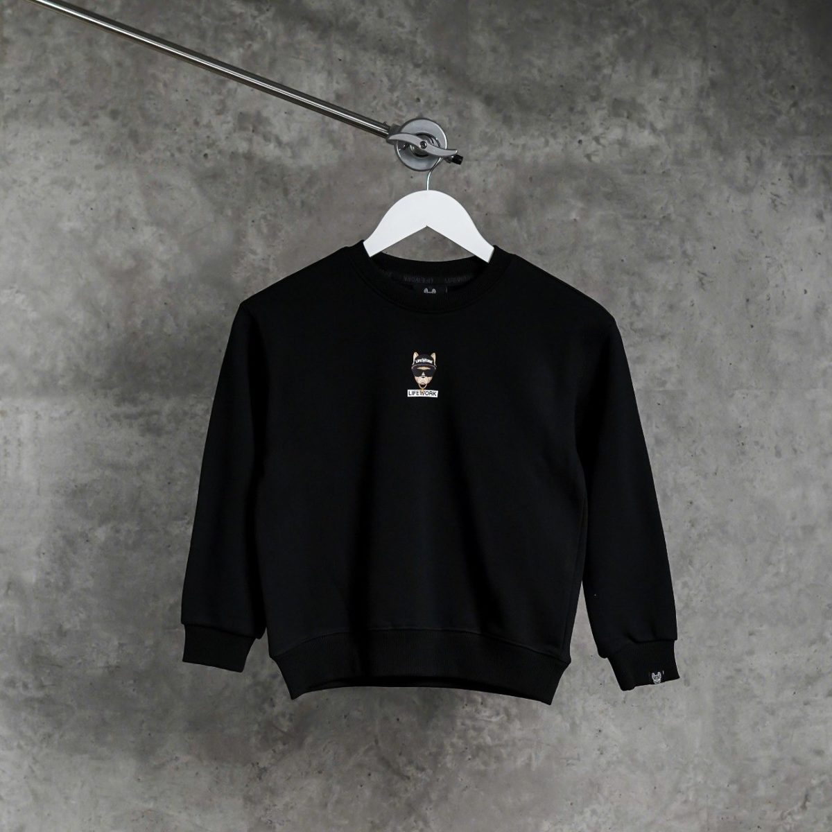 LIFE WORK BLACK SWEATER