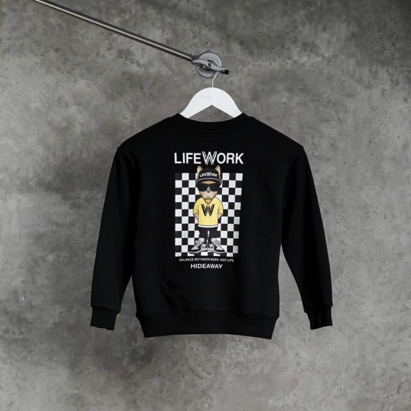 LIFE WORK BLACK SWEATER