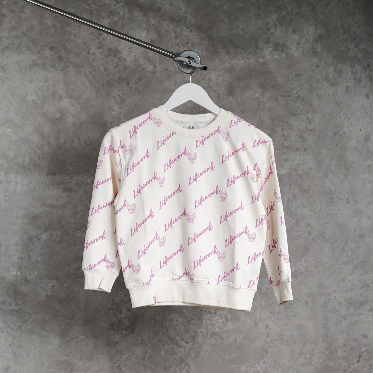 LIFE WORK PINK WHITE SWEATER