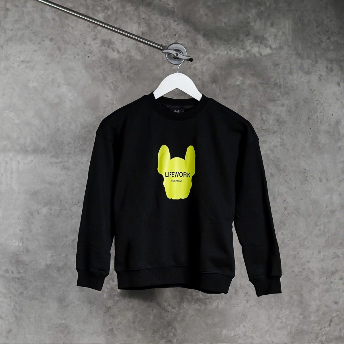 LIFE WORK BLACK NEON SWEATER