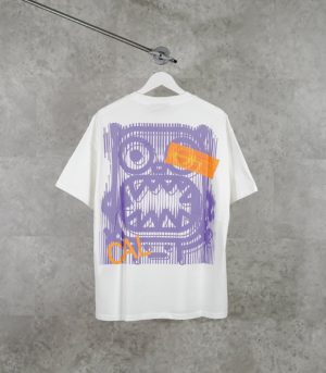 CALM MIND WHITE PURPLE TSHIRT