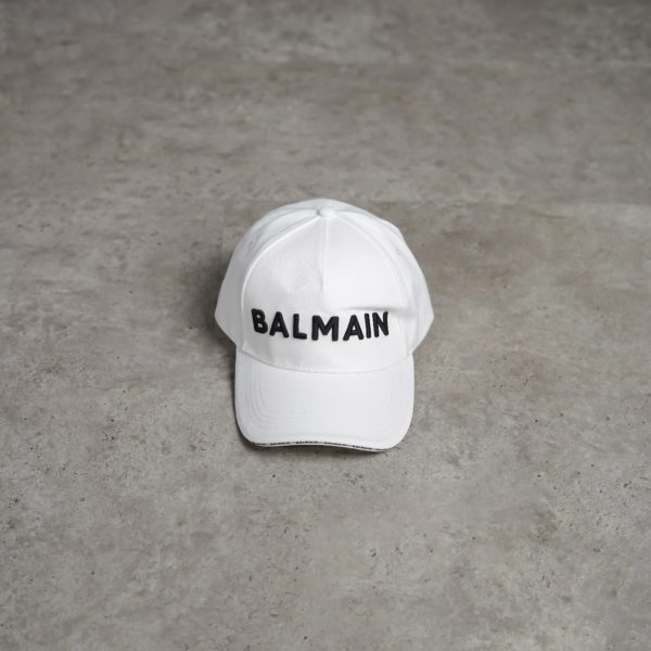 balmain white cap