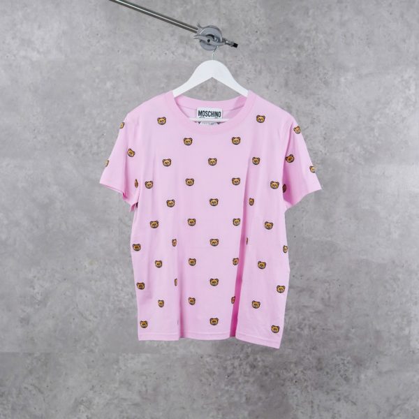 MOSCHINO PINK BROWN TSHIRT