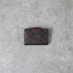 COACH DARK BROWN RED WALLET