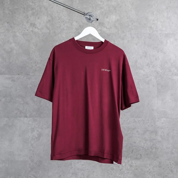 OFF WHITE BURGUNDY TSHIRT