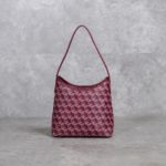 CHRISTY NG MONOGRAM PATTERN BURGUNDY HOBO BAG