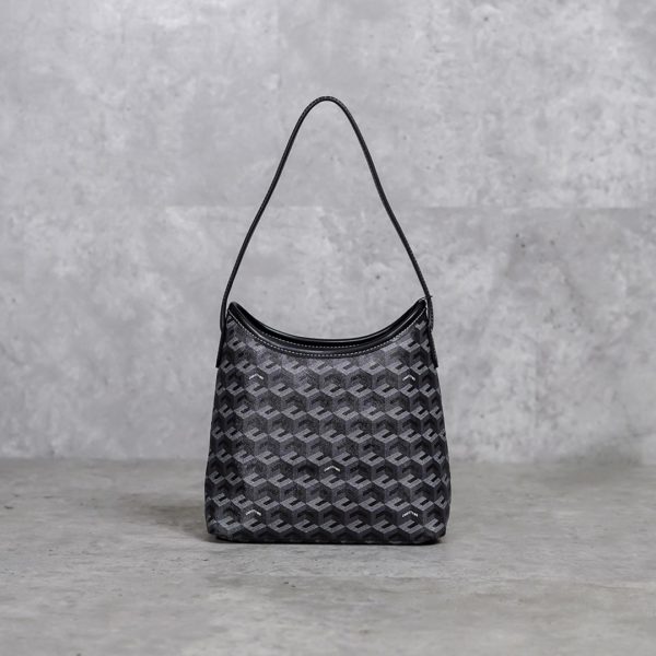 CHRISTY NG MONOGRAM PATTERN BLACK HOBO BAG