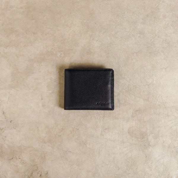 COACH BLACK WALLET WITH CARD