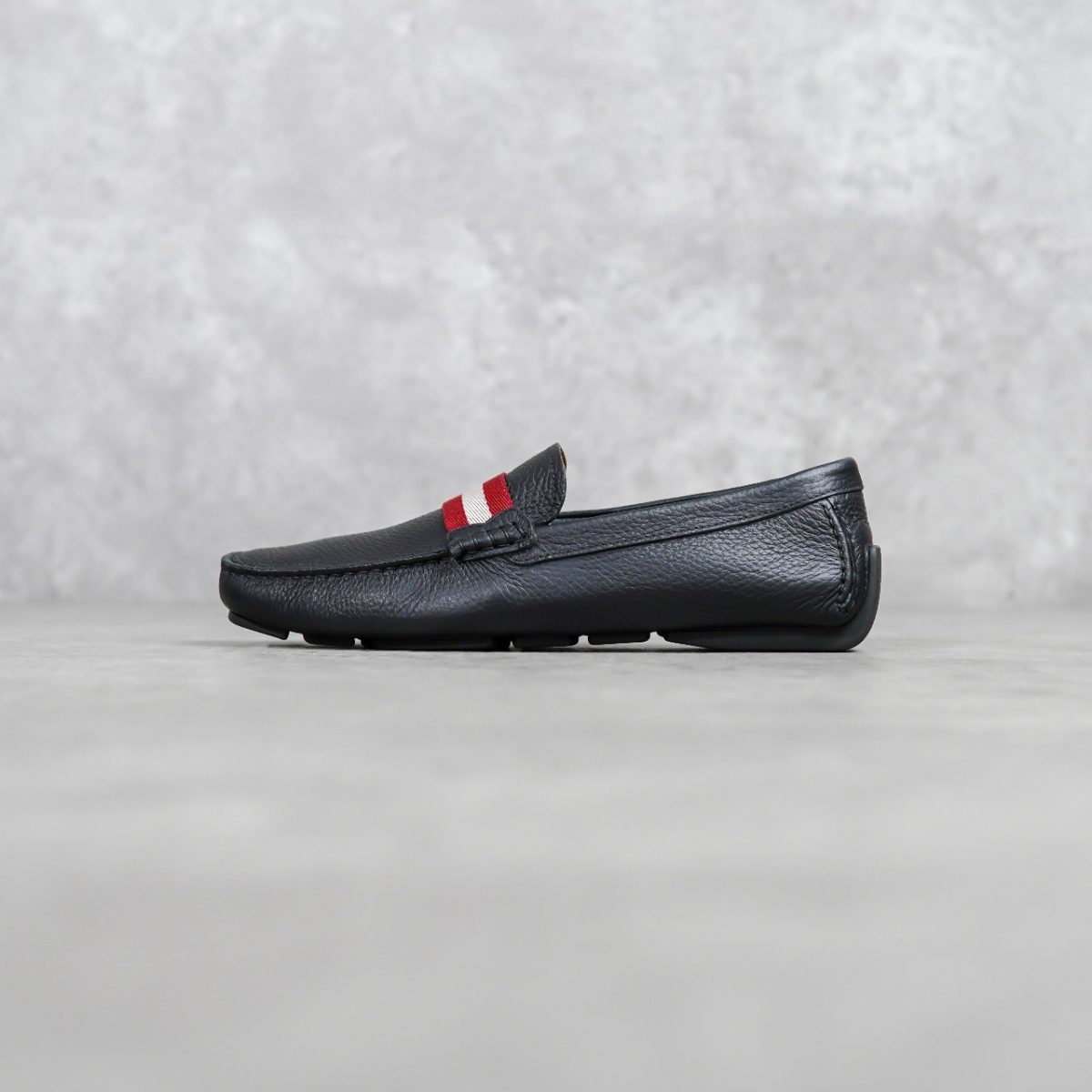 BALLY RED BLACK LOAFERS