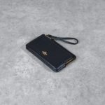 COACH BLACK DOUBLE ZIP POUCH WALLET