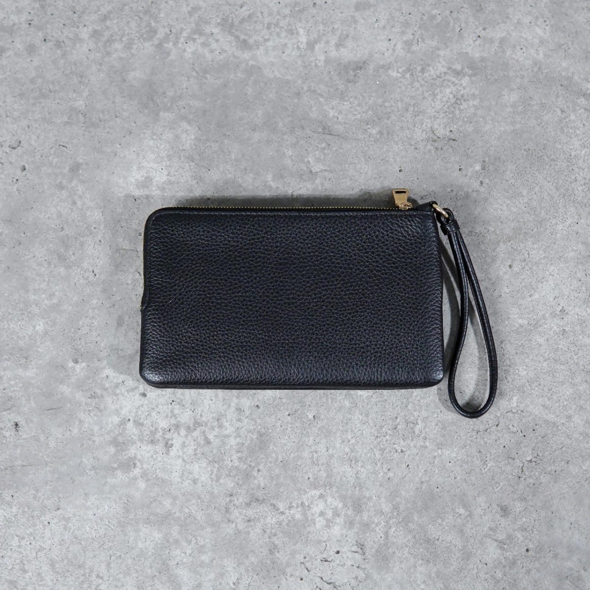 COACH BLACK DOUBLE ZIP POUCH WALLET