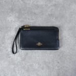 COACH BLACK DOUBLE ZIP POUCH WALLET