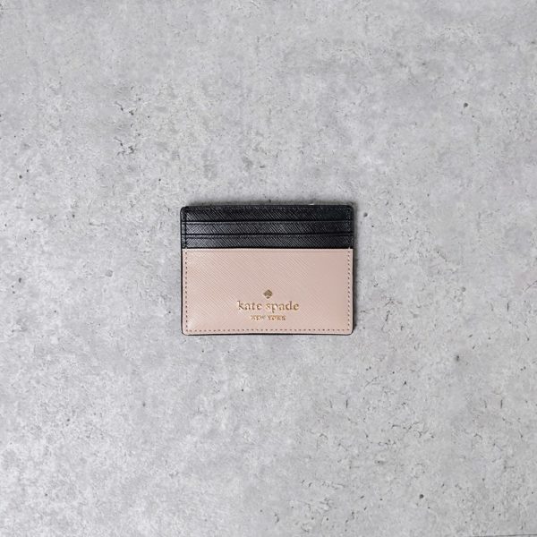 KATE SPADE GOLD BLACK NUDE CARD HOLDER