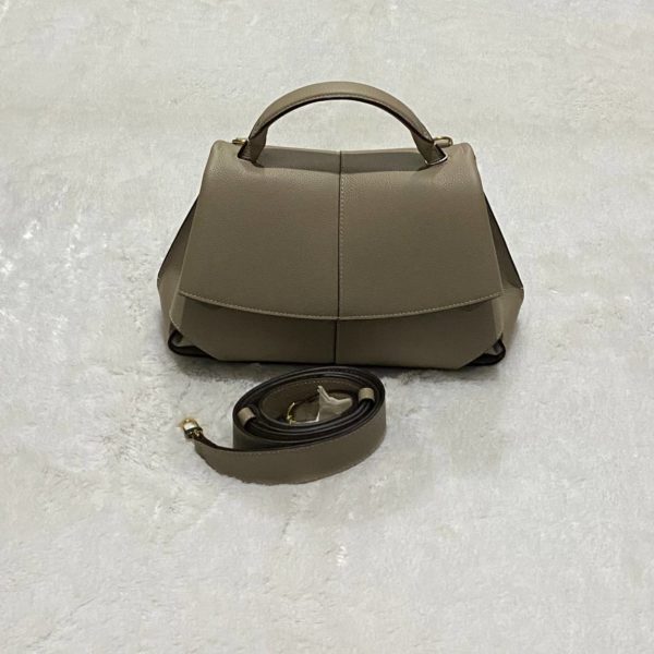 POLENE TAUPE TOP HANDLE BAG