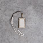 COACH BEIGE WHITE LANYARD CARD HOLDER